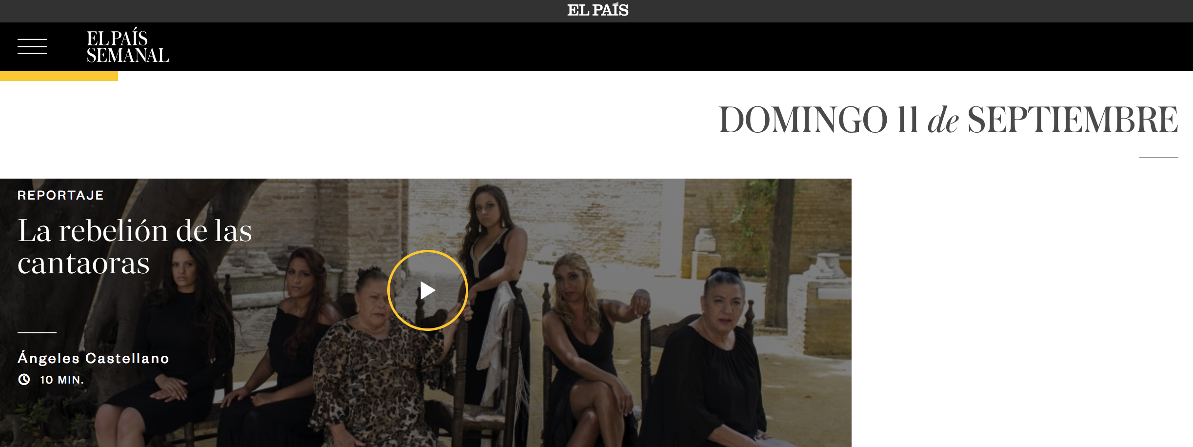 Screenshot von El Pais semanal_la rebelion de las cantaores