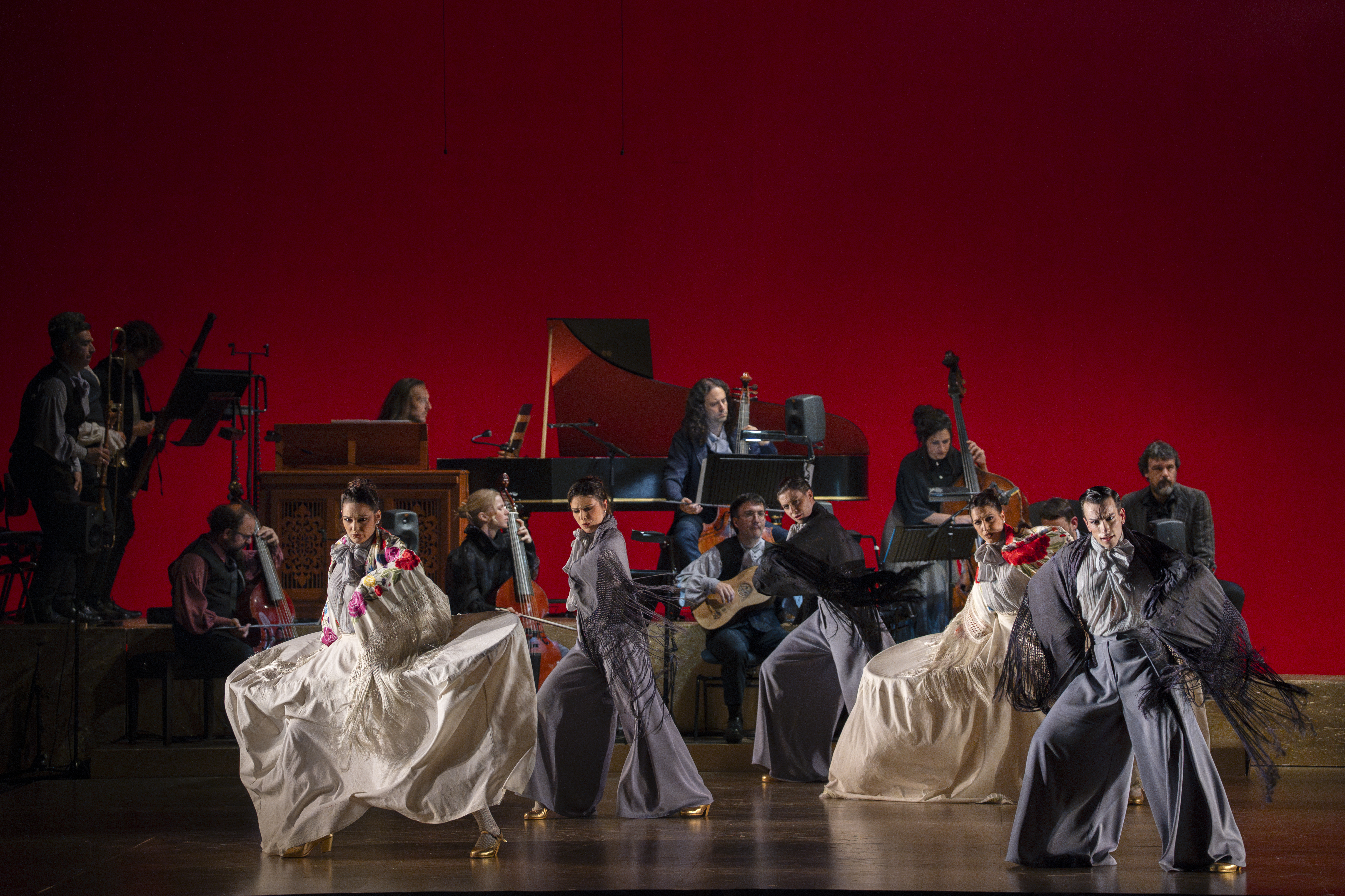 Ensayo general de Orígenes. La Semilla de los tiempos. Teatro de la Maestranza, 17 de mayo, 2025. Fotografia: Laura León